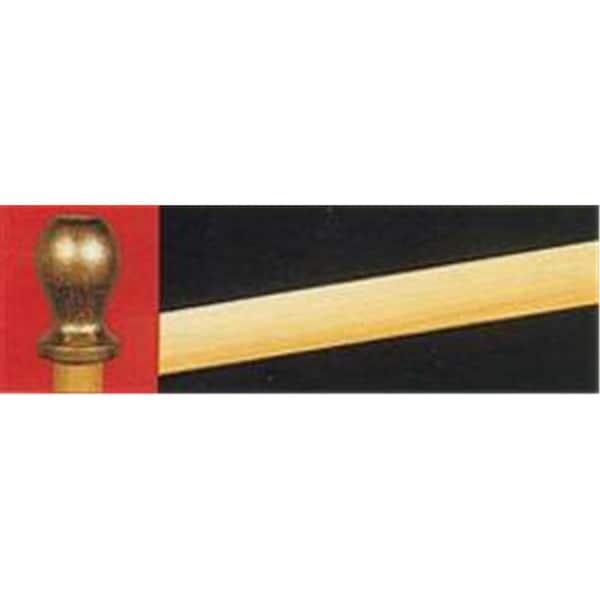 Ss Collectibles 5 ft. X 1 in. One Piece Wood Flagpole with Ball Ornament and Cord, 6PK SS2521628 - main
